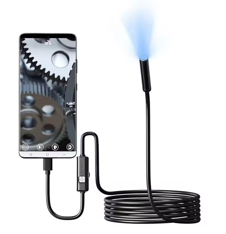 Waterproof adjustable LED lighting cable with endoscope Inspection Camera