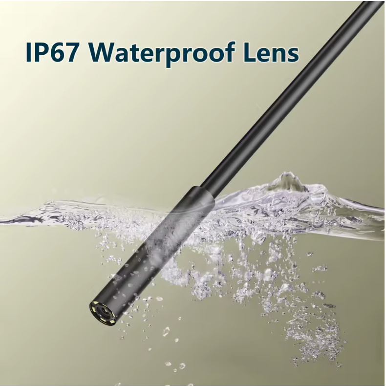 Waterproof adjustable LED lighting cable with endoscope Inspection Camera