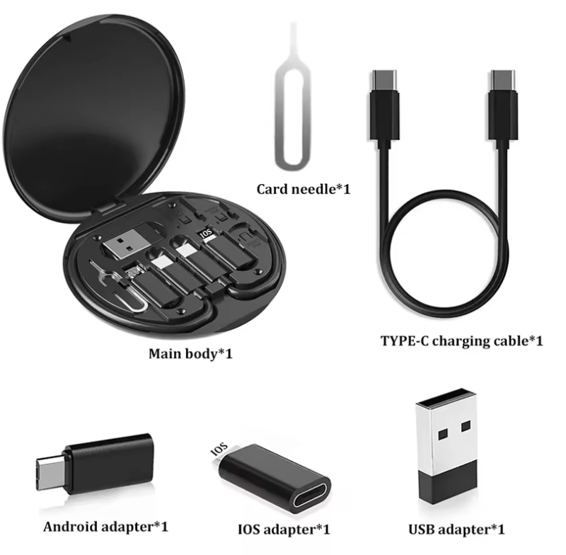 Multi USB Type-C to C 60W Charging Adapter Cable Set