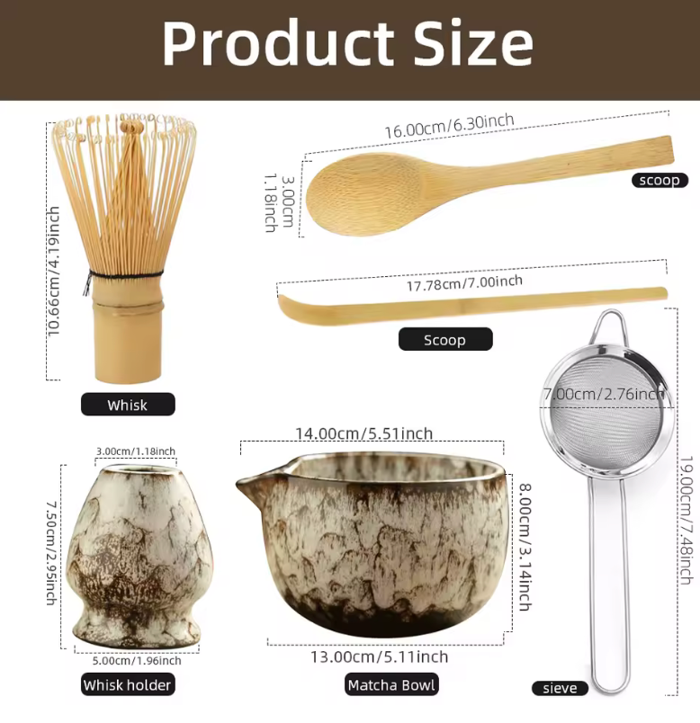 6-Piece Japanese Matcha Tea Set