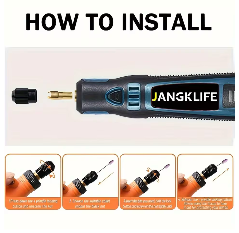 JANGKLIFE USB Wireless Rotary Tool Set