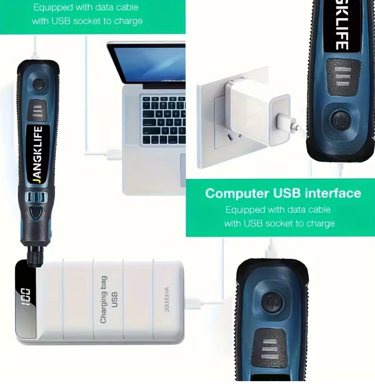 JANGKLIFE USB Wireless Rotary Tool Set