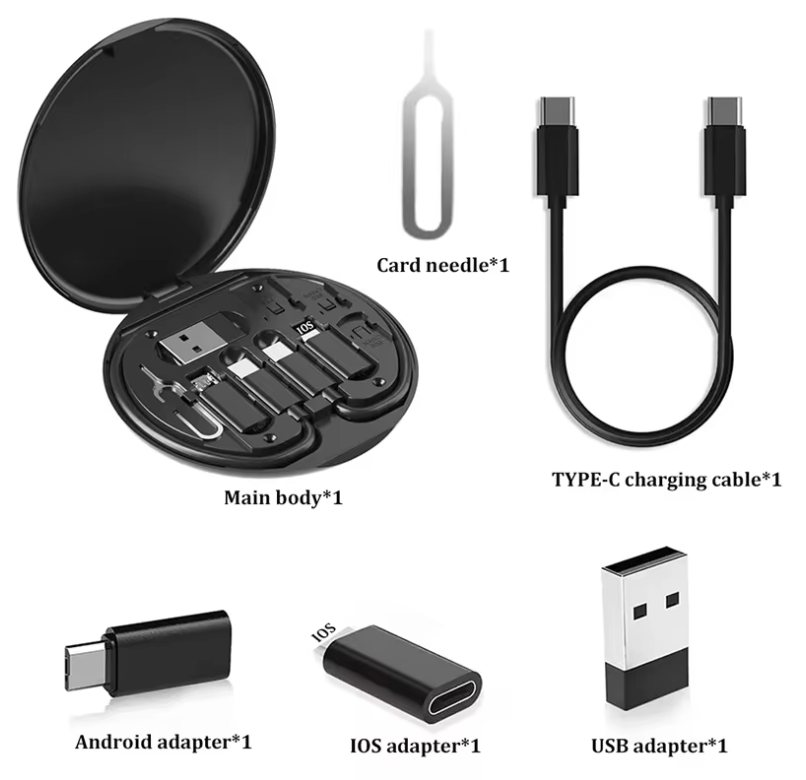 Multi USB Type-C to C 60W Charging Adapter Cable Set